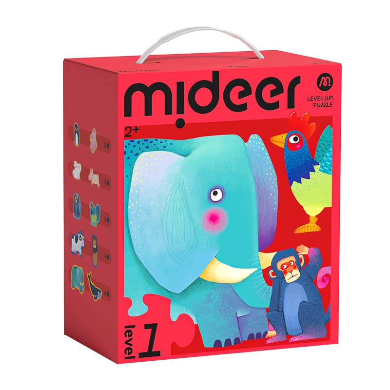 Mideer Progressive Puzzle Set Level 1 Animals box