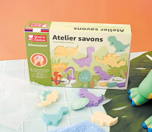 Dino Soap Workshop kit packaging box