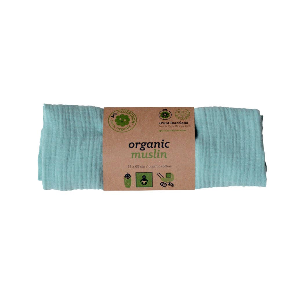 Organic cotton muslin blanket in eco packaging