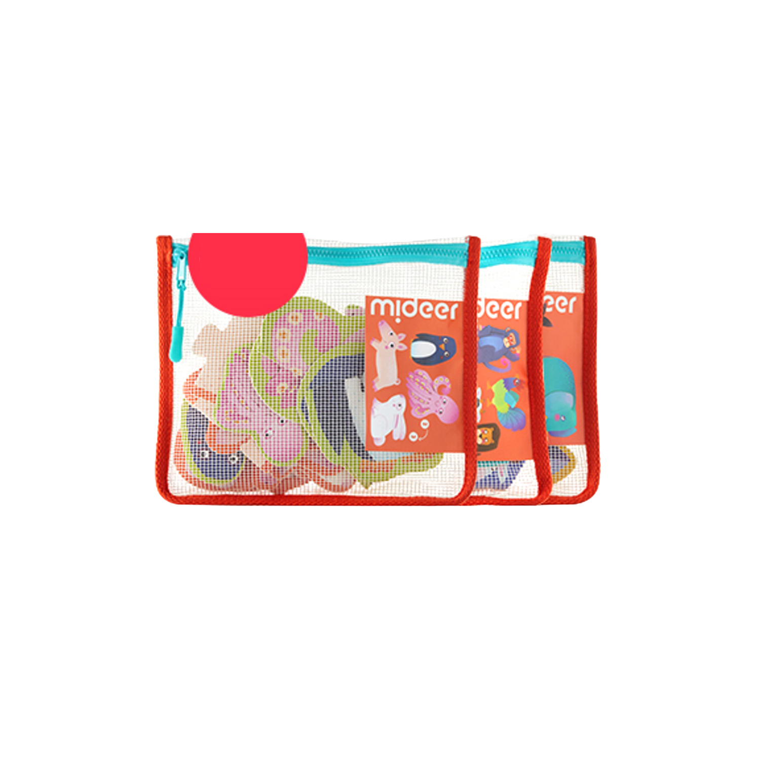 Zippered storage pouch for puzzle pieces