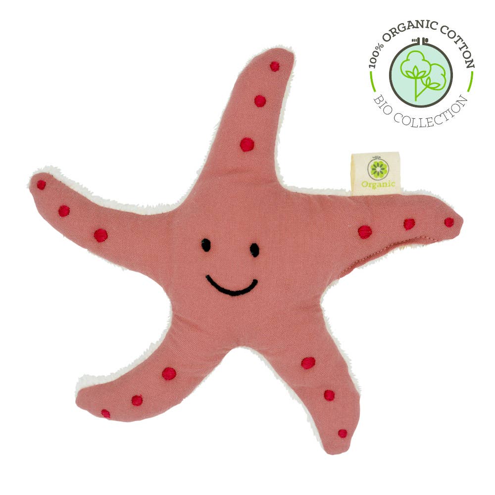 Organic cotton starfish rattle