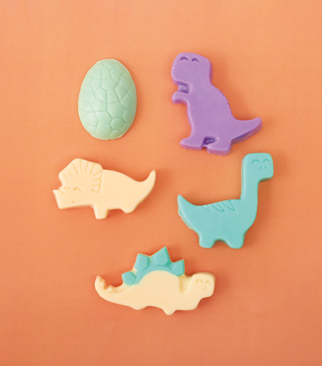 Dino Soap Workshop finished soap shapes