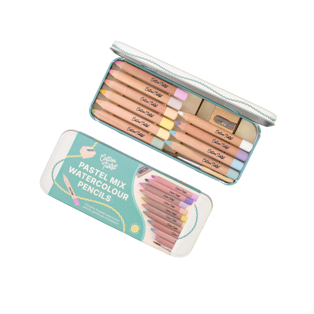 Pastel Mix Watercolour Pencils Set with tin case
